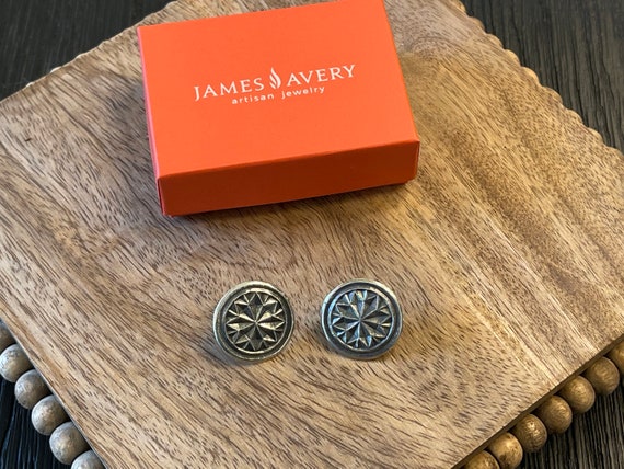 Retired Rare James Avery Quilt Earrings