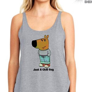 Just A Chill Guy Tank Top, Chill Guy Funny Dog Meme Tank Top