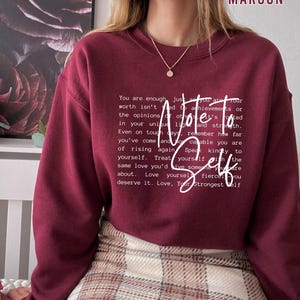 Note To Self Sweatshirt, Mental Health Matters Sweatshirt, Be Yourself Sweatshirt, Motivational Saying Sweatshirt, Affirmation Sweatshirt
