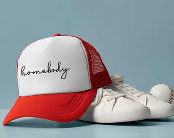 Homebody Foam Mash-Back Trucker Cap,  Graphic Hat, Mom Life Cap, Stay at Home Hat, Work from Home Hat, Gift for Mom