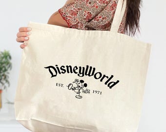 DisneyWorld Est 1971 Tote Bag, Cute Mickey Mouse Bag, Disneyland Tote Bag, Disney Lovers Bag, Mickey Mouse Bag, Mickey Bag