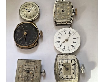 Lot Of Vintage Non Complete Watch Movements For Parts Repair Repurpose Steampunk