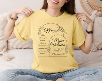 Mamá Mujer Virtuosa T-Shirt | Spanish Mother's Day Gift