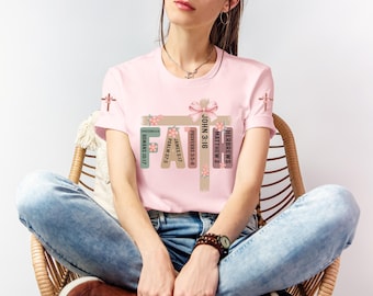 Blumenglaube Unisex T-Shirt: Christliche Schrift Shirt