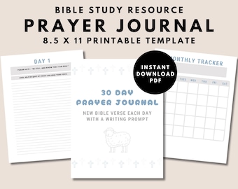Prayer Journal Printable, Christian Journal Faith Based, Bible Study Journal, Mom Prayer Journal, Bible Study Resource, Instant Download PDF