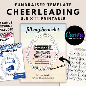 Cheer Fundraiser Template Cheerleading Fund Donation Clear The Board Fundraising Athletic Sponsorship | Fully Editable Canva Template