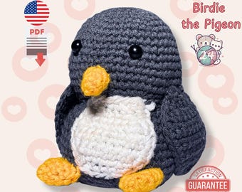 Patrón de crochet de amigurumi de peluche en PDF / Pájaro de peluche para niños, tutorial de bricolaje