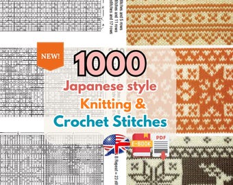 Libro electrónico "1000 puntos de tejido y crochet": Patrones japoneses, tutoriales fáciles (descarga en PDF)