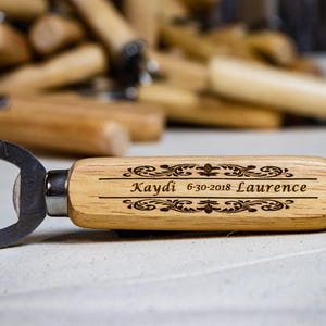 Wedding Favors, Rustic Wedding Favors, Engraved Bottle Opener, Personalized Bottle Opener, Custom Bottle Opener, Custom Wedding Favors