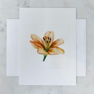 Carte de correspondance florale de lys asiatiques