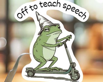 Funny Frog Speech Therapist Sticker | SLP Gift, Laptop Decal