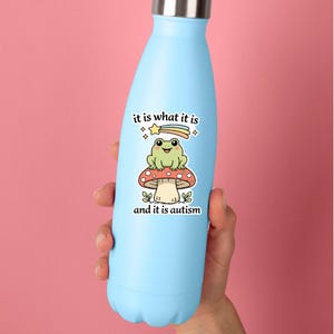 Frog Mushroom Sticker, Neurodivergent Autism Humor Decal, Mental Health Awareness (Water-Resistant Vinyl) image 2