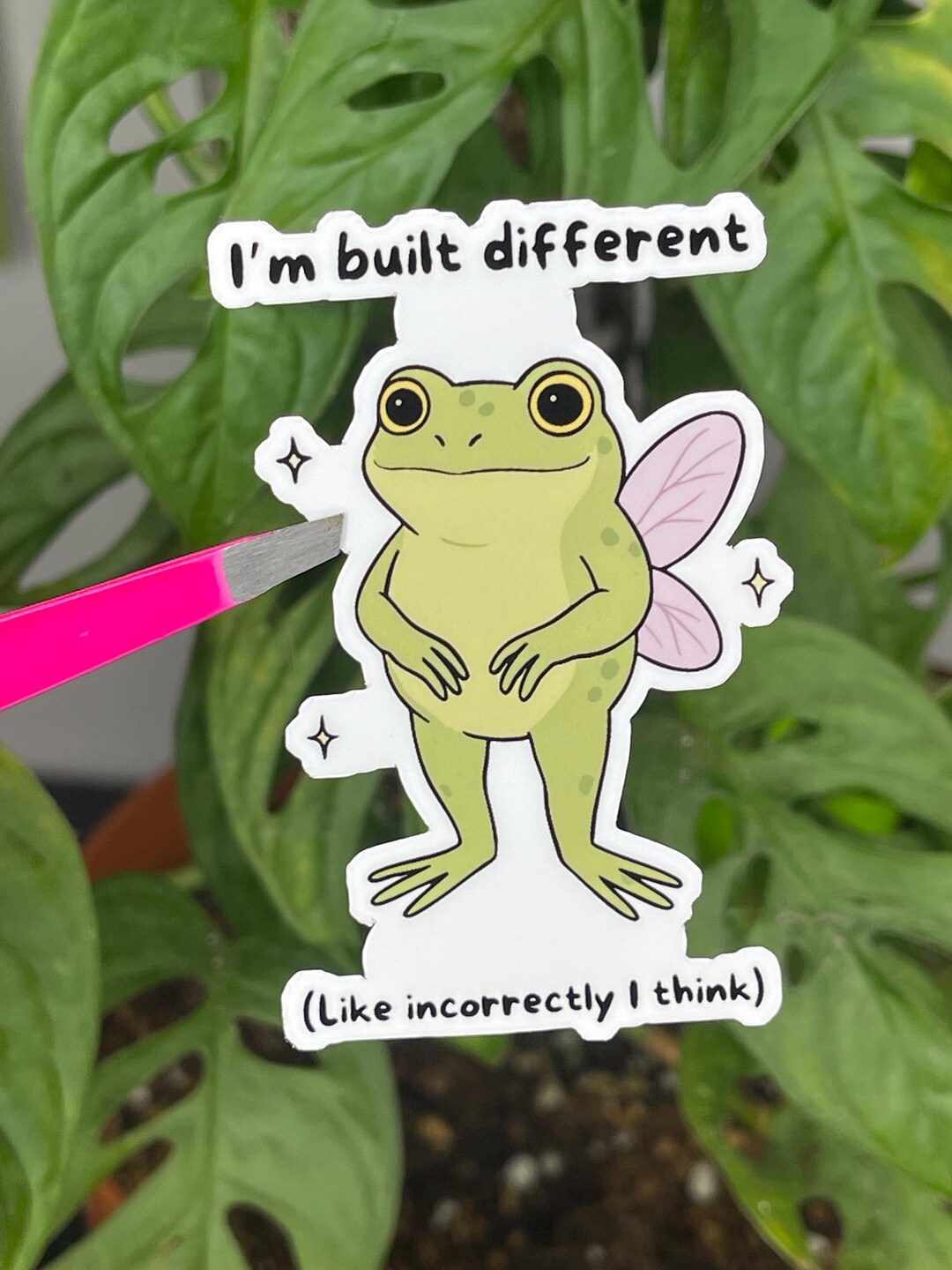 Funny Frog Fairy Vinyl Sticker, Relatable Humor Decal - Etsy