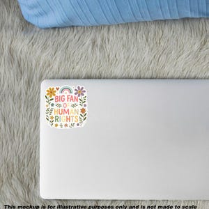 Human Rights Sticker Magnet, Floral Equality Kindness Inclusion immagine 4