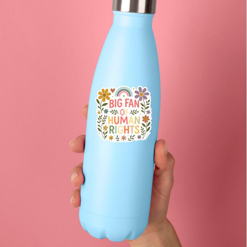Human Rights Sticker Magnet, Floral Equality Kindness Inclusion immagine 2