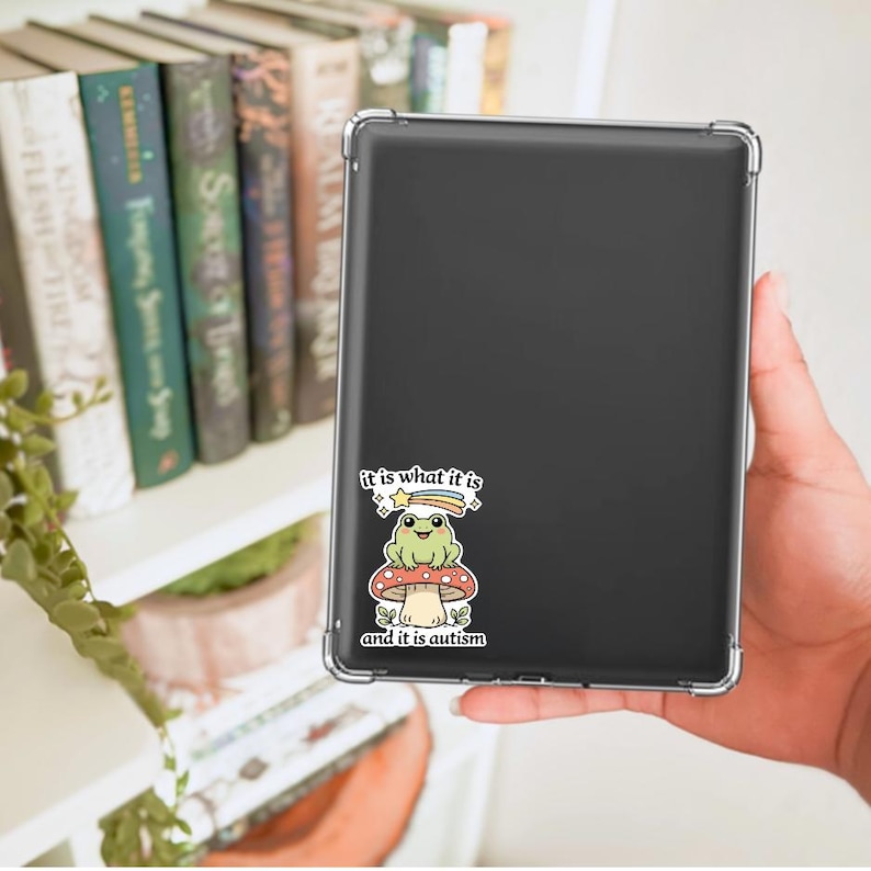 Frog Mushroom Sticker, Neurodivergent Autism Humor Decal, Mental Health Awareness (Water-Resistant Vinyl) image 3