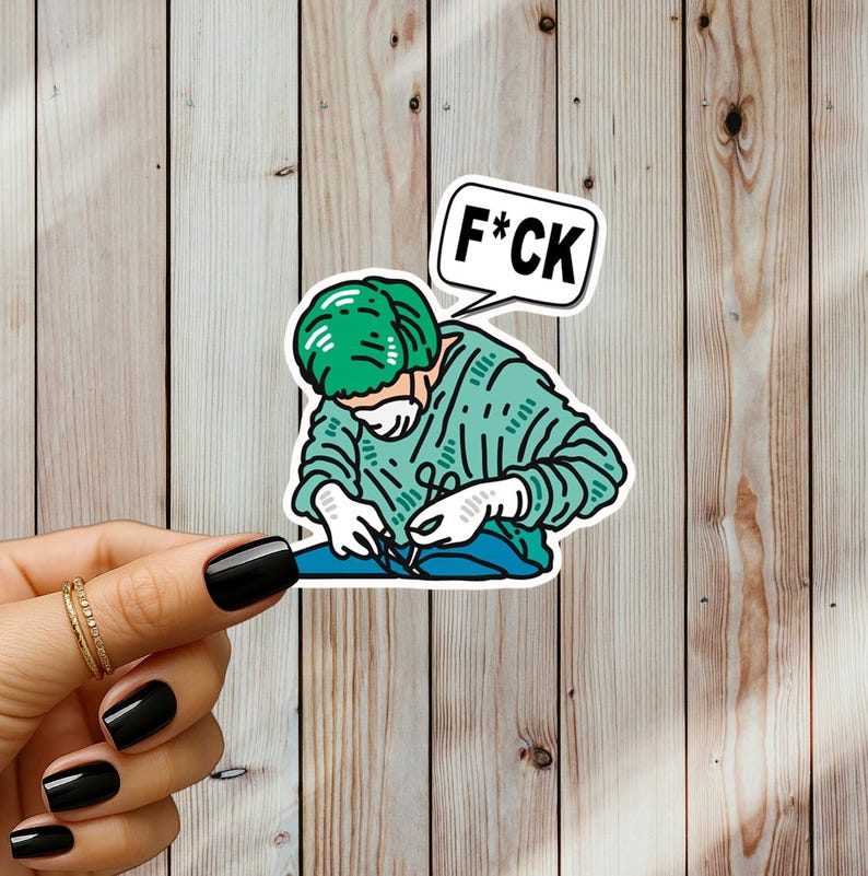 Surgeon Oops Sticker or Magnet, Funny Medical Humor Vinyl Decal (3 ...