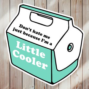 Little Cooler Sticker or Magnet, Funny Cooler Pun Vinyl Decal, Humor Gift image 2