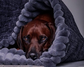 Dog snuggle sack / sleeping bag / 3-in-1 dog corner anthracite