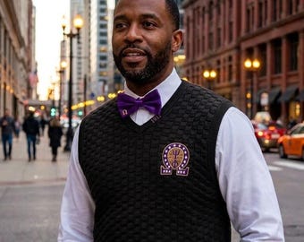 Embroidered Omega Psi Phi Vest: Personalized Fraternity Apparel