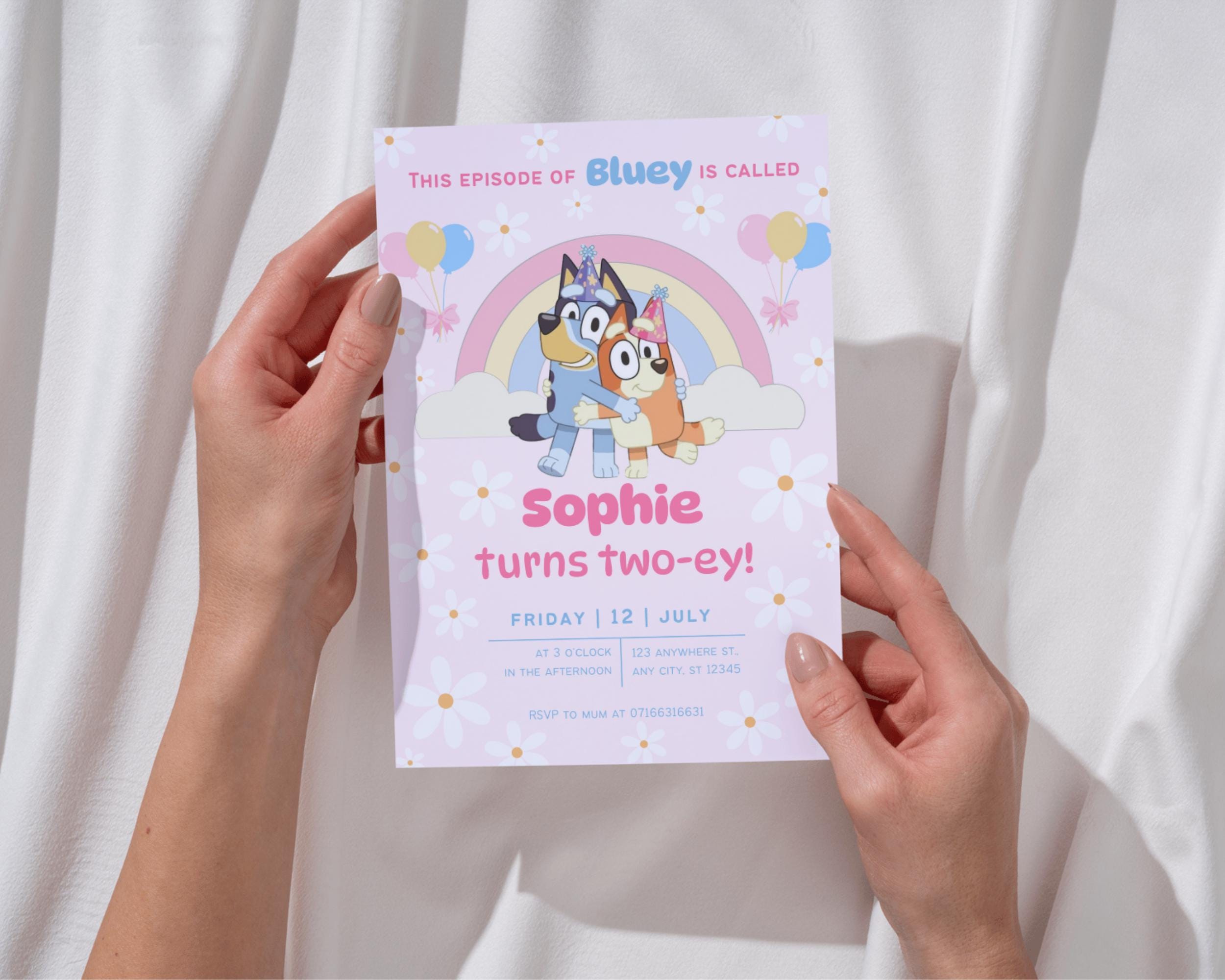 Two-Bluey Birthday Template