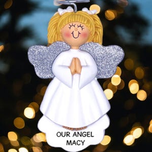 Baby Angel: Female, Blonde Christmas Ornament
