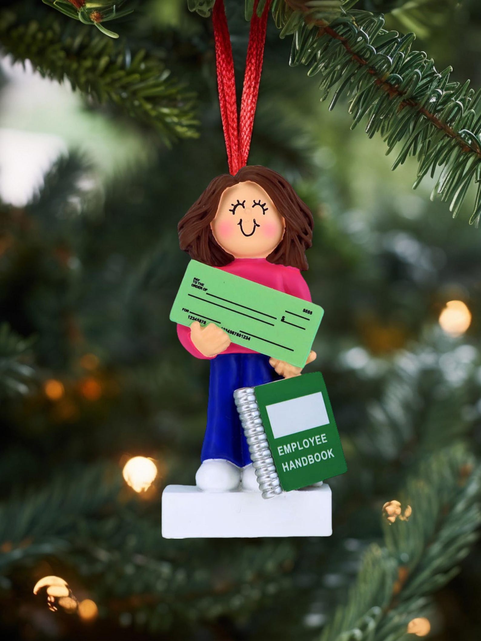 First Job: Female, Brown Christmas Ornament - Etsy