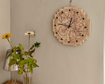 Orologio da parete in legno