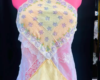 Top tipo pañuelo vintage (hecho a mano)