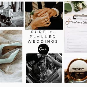 Digital Wedding Planner, 20 page Goodnotes Planner, Minimalist Wedding Planner, Wedding Planner Template, Canva Template, Wedding Planning