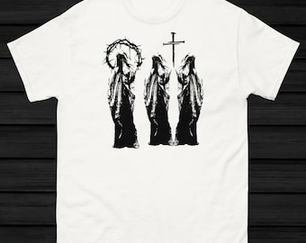 Gotische nonnen T-shirt | Y2K-shirt | Baggy