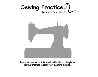 Beginner Sewing Practice Sheets: Learn to Sew (Digital Download)