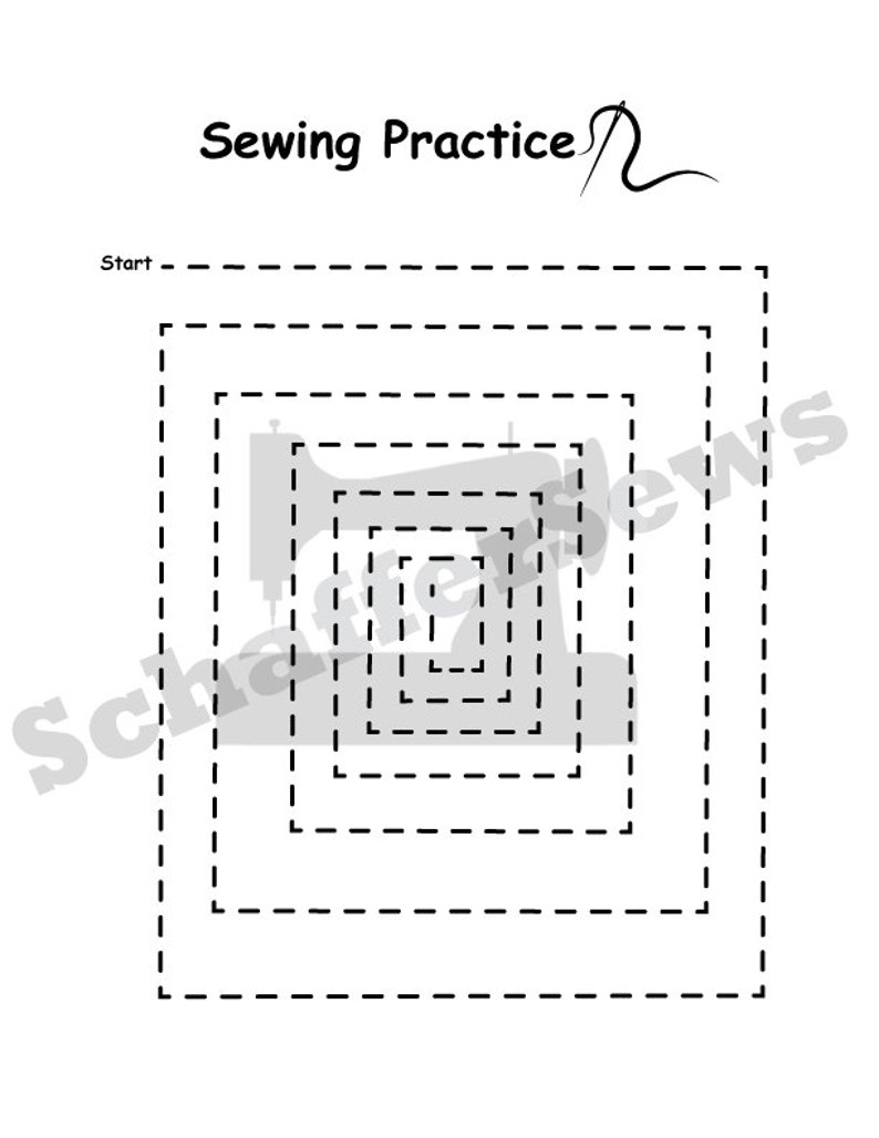 Sewing Practice Sheets - Etsy