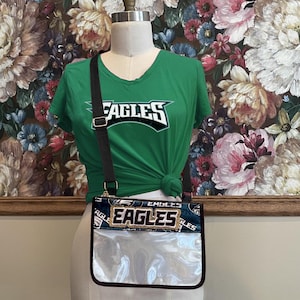 Clear football crossbody Stadium Bag Philadelphia Clear Bag Gameday Clear bag Clear Pouch bag clear belt bag shoulder bag sports bag