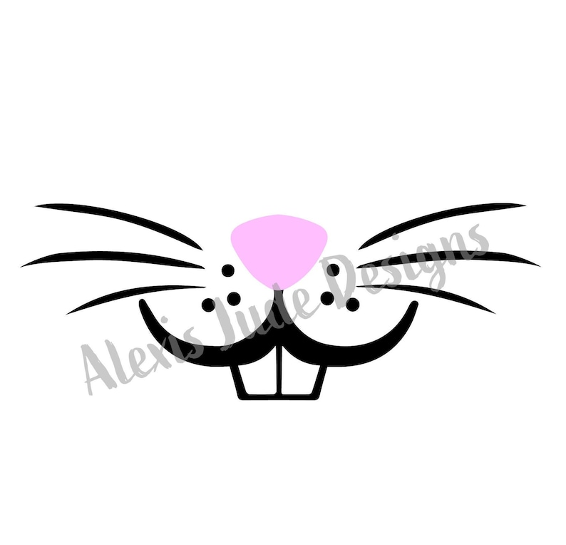 Bunny Face Design Image File SVG JPEG PNG Clipart - Etsy