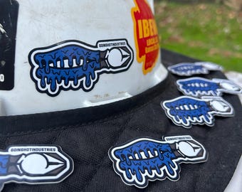 Lineman Kleins Nines Union Journeyman Melting Hardhat Sticker