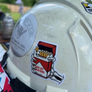 Hardhat sticker Lineman Cartoon Cigarette Box IBEW