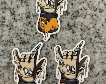 3 pack! Lineman Hot Gloves Melting Hardhat Stickers Journeyman Union