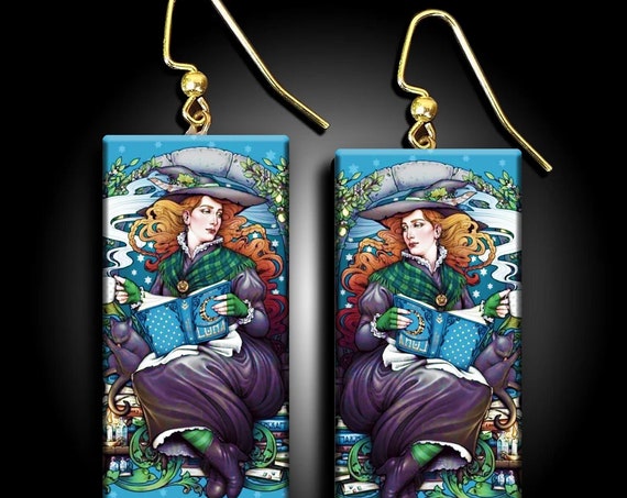 LIMITED Art Nouveau polymer clay earrings
