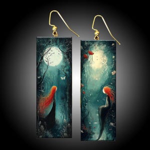 Whimsical art earrings