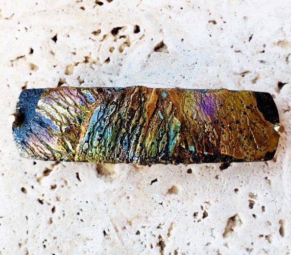 One-of-a-kind organic hair barrette