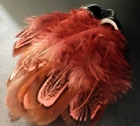 One-of-a-kind feathers earrings