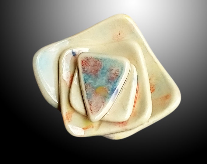 Transference in pastels ceramic ring