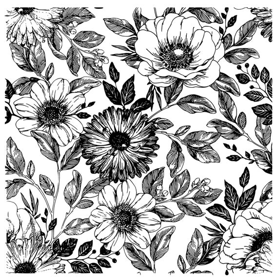 Valse des fleurs flowers silicone clear stamp