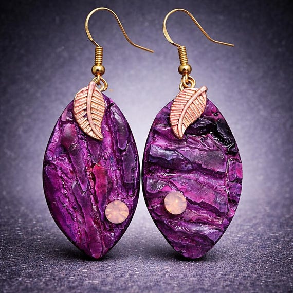 One-of-a-Kind Artisan Drop Earrings | Textured Handmade Jewelry