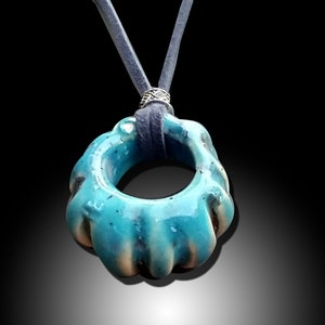 One-of-a-kind ceramic pendant and/or ring