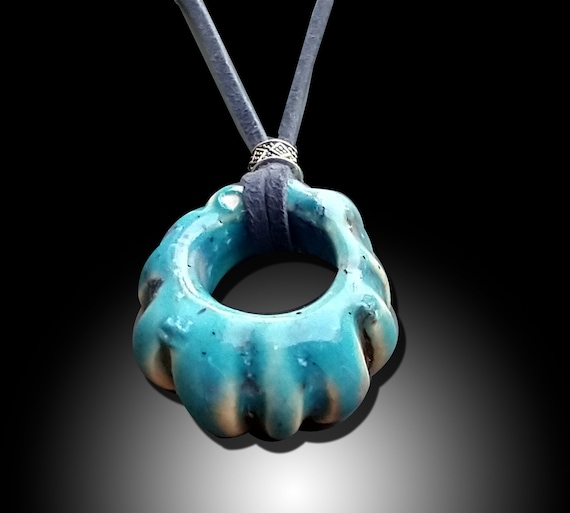 One-of-a-kind ceramic pendant and/or ring