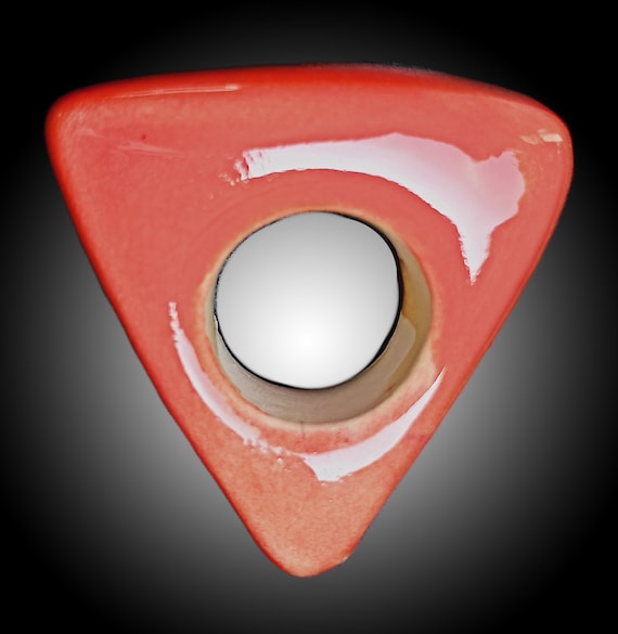 One-of-a-kind coral ceramic ring