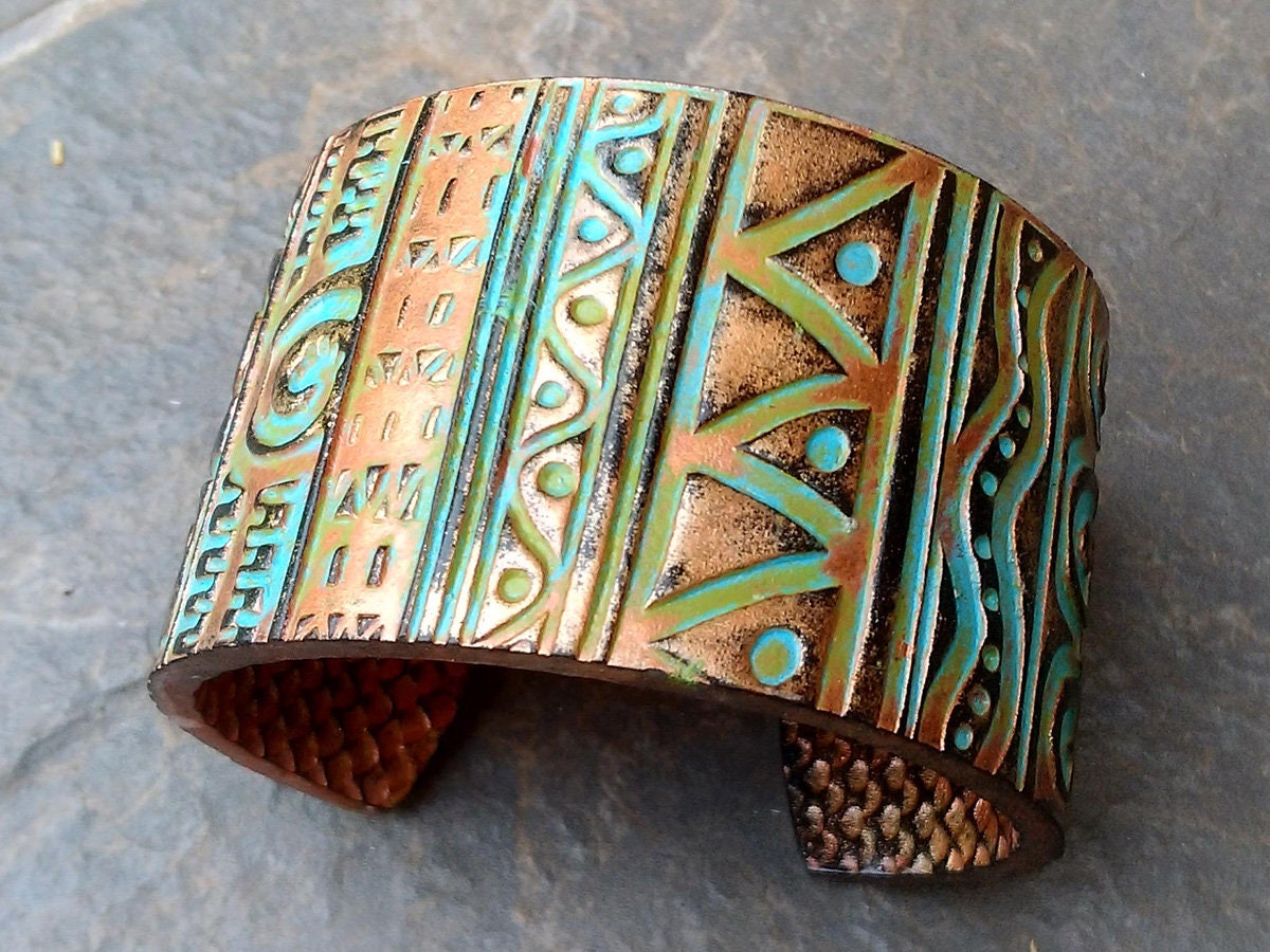 Polymer Clay BraceletCopper Accents
