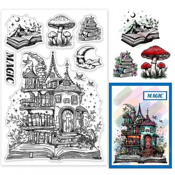 Magic Whimsical Clear Stamps for Scrapbooking, Card Making Craft Supplies